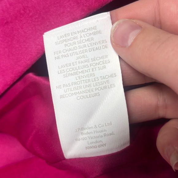 NEW Boden Hot Pink / Magenta Velvet Barbie Mini Skirt size 6 Regular Women’s - Picture 14 of 14